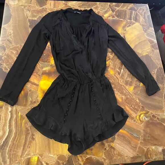 Guess satin black romper, XS - Picture 1 of 10